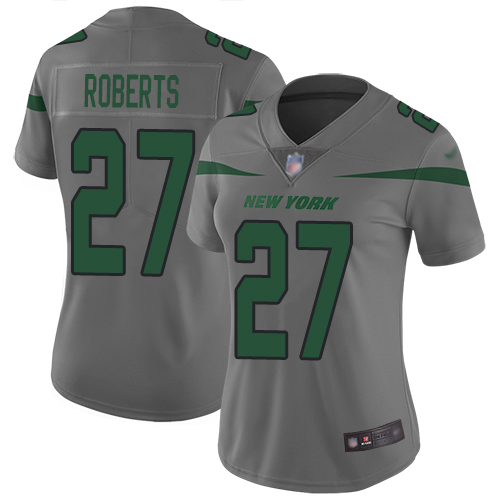 New York Jets Limited Gray Women Darryl Roberts Jersey NFL Football #27 Inverted Legend->youth nfl jersey->Youth Jersey